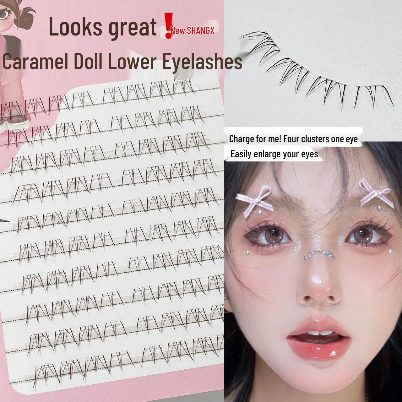 Caramel Doll Natural Lower Eyelashes - Soft, Transparent Band for a Clear, Exquisite Look
Caramel Doll Natural Lower Eyelashes - Soft, Transparent Band for a Clear, Exquisite Look