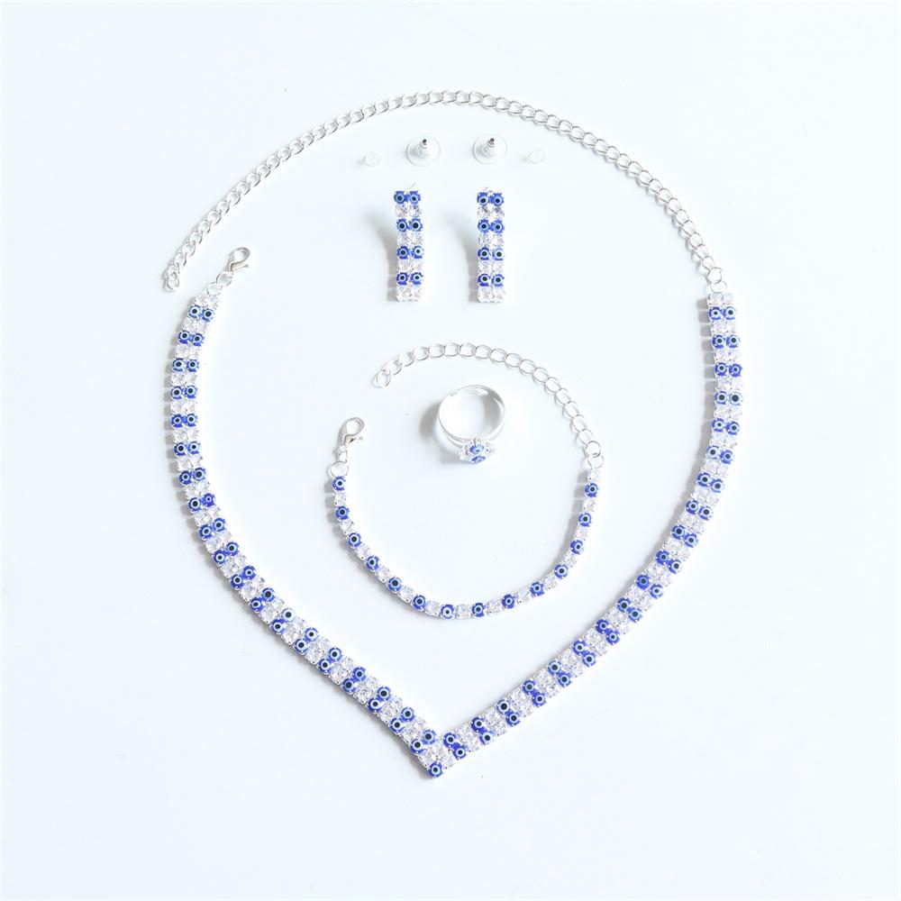European And American Ins Full Diamond Collarbone Chain Female Korean Version Simple Temperament Thin Versatile Diamond Necklace Earrings Four-Piece серебряный
European And American Ins Full Diamond Collarbone Chain Female Korean Version Simple Temperament Thin Versatile Diamond Necklace Earrings Four-Piece серебряный