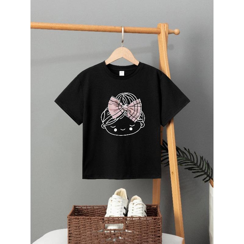 European sizes Cute Bow Girl Print Girls Creative T-shirt, Casual Lightweight Comfy Short Sleeve Crew Neck Tee Tops, Girls Clothings For Summer 98cm чёрный
European sizes Cute Bow Girl Print Girls Creative T-shirt, Casual Lightweight Comfy Short Sleeve Crew Neck Tee Tops, Girls Clothings For Summer 98cm чёрный