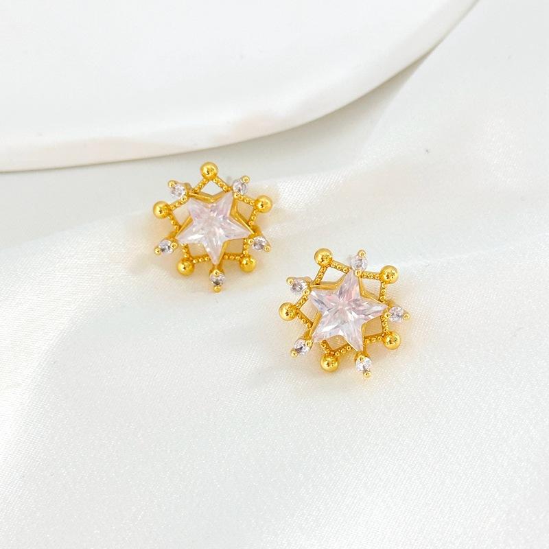Fashion High-End Earrings, Zircon Five-Pointed Star Shape Stud Earrings, Earrings For Women золотий
Fashion High-End Earrings, Zircon Five-Pointed Star Shape Stud Earrings, Earrings For Women золотий