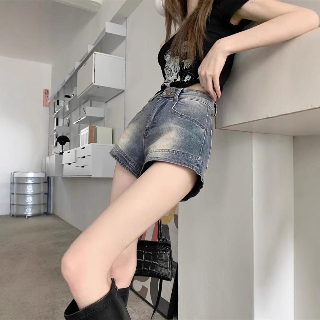 American Retro High Waist A-line Denim Shorts for Women - Summer Style, Elastic Fit, Super Short Hot Pants XS
American Retro High Waist A-line Denim Shorts for Women - Summer Style, Elastic Fit, Super Short Hot Pants XS