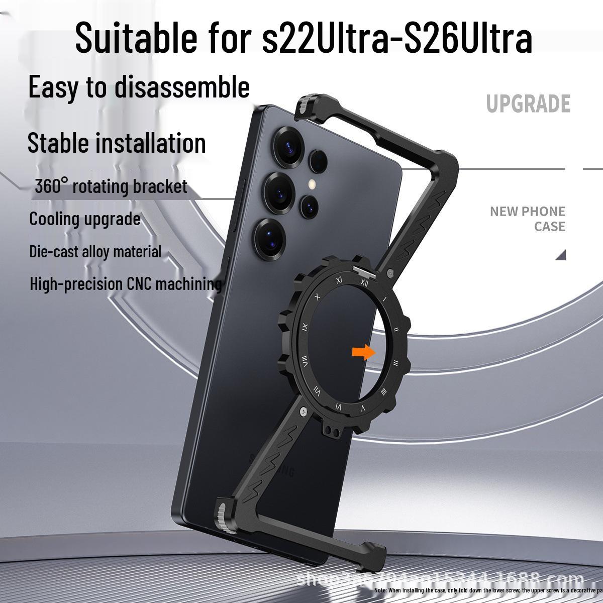 Samsung S26/S25/S24 Ultra 360° Alloy Phone Case with Bracket Samsung S26 Ultra
Samsung S26/S25/S24 Ultra 360° Alloy Phone Case with Bracket Samsung S26 Ultra
