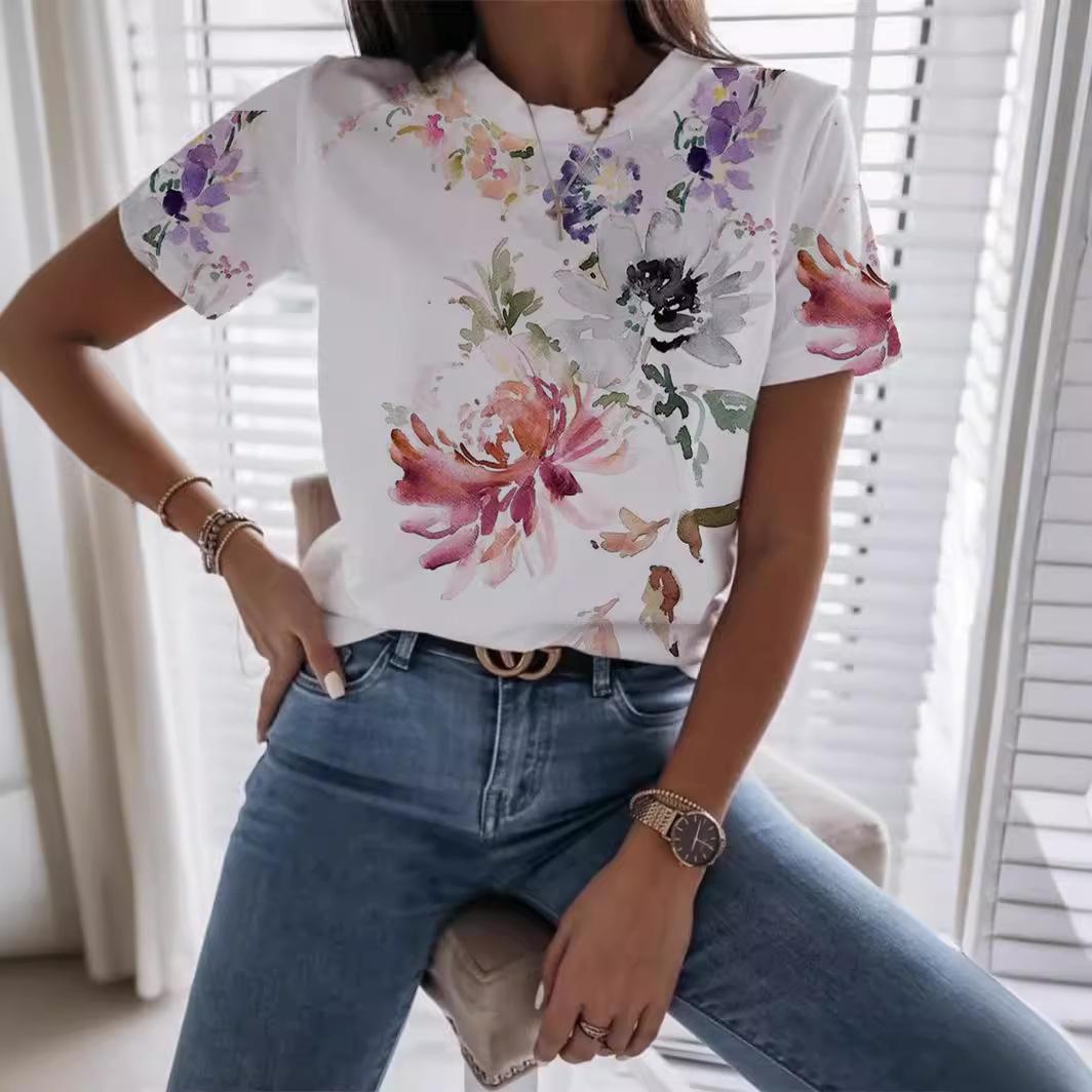 Летний топ с круглым вырезом и принтом 3D-бабочки и цветов, модные повседневные женские футболки с короткими рукавами 6XL
Летний топ с круглым вырезом и принтом 3D-бабочки и цветов, модные повседневные женские футболки с короткими рукавами 6XL