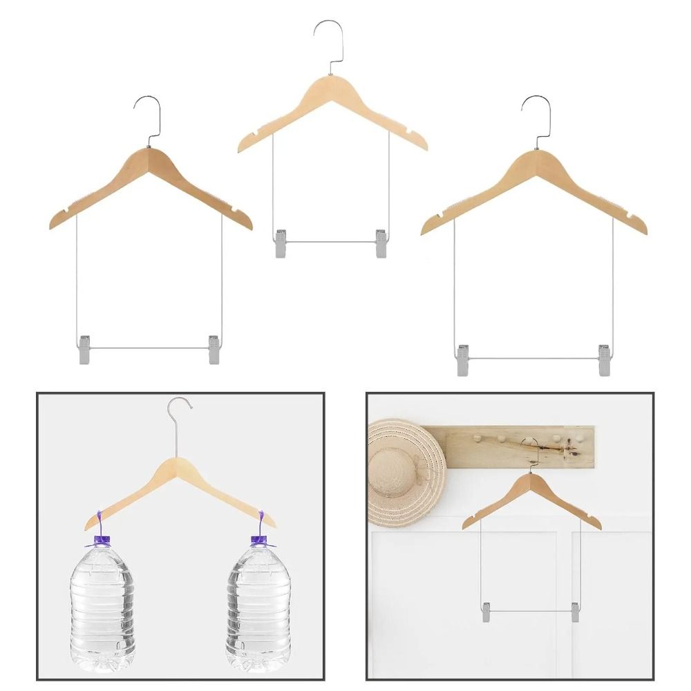 Closet Clothes Solid Wood Suit Hangers Adjustable Metal Clips Clothes Hanging Rack Home
Closet Clothes Solid Wood Suit Hangers Adjustable Metal Clips Clothes Hanging Rack Home