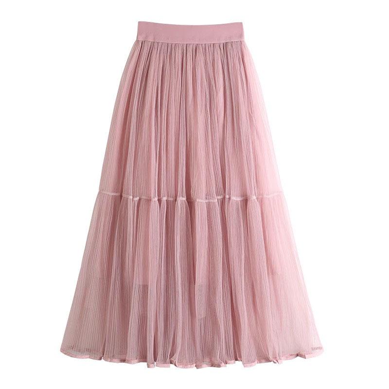 Women s Chic French Fairy Mesh Pleated Skirt - Versatile Mid-Length Princess Style One Size (80-150 Jin) розовый
Women s Chic French Fairy Mesh Pleated Skirt - Versatile Mid-Length Princess Style One Size (80-150 Jin) розовый