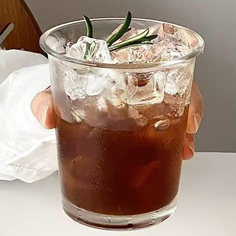 Стеклянная чашка с широким горлышком, кружка для молока и кофе, прозрачная чашка для латте, эспрессо, колд брю, чая, банка для овса на завтрак для дома