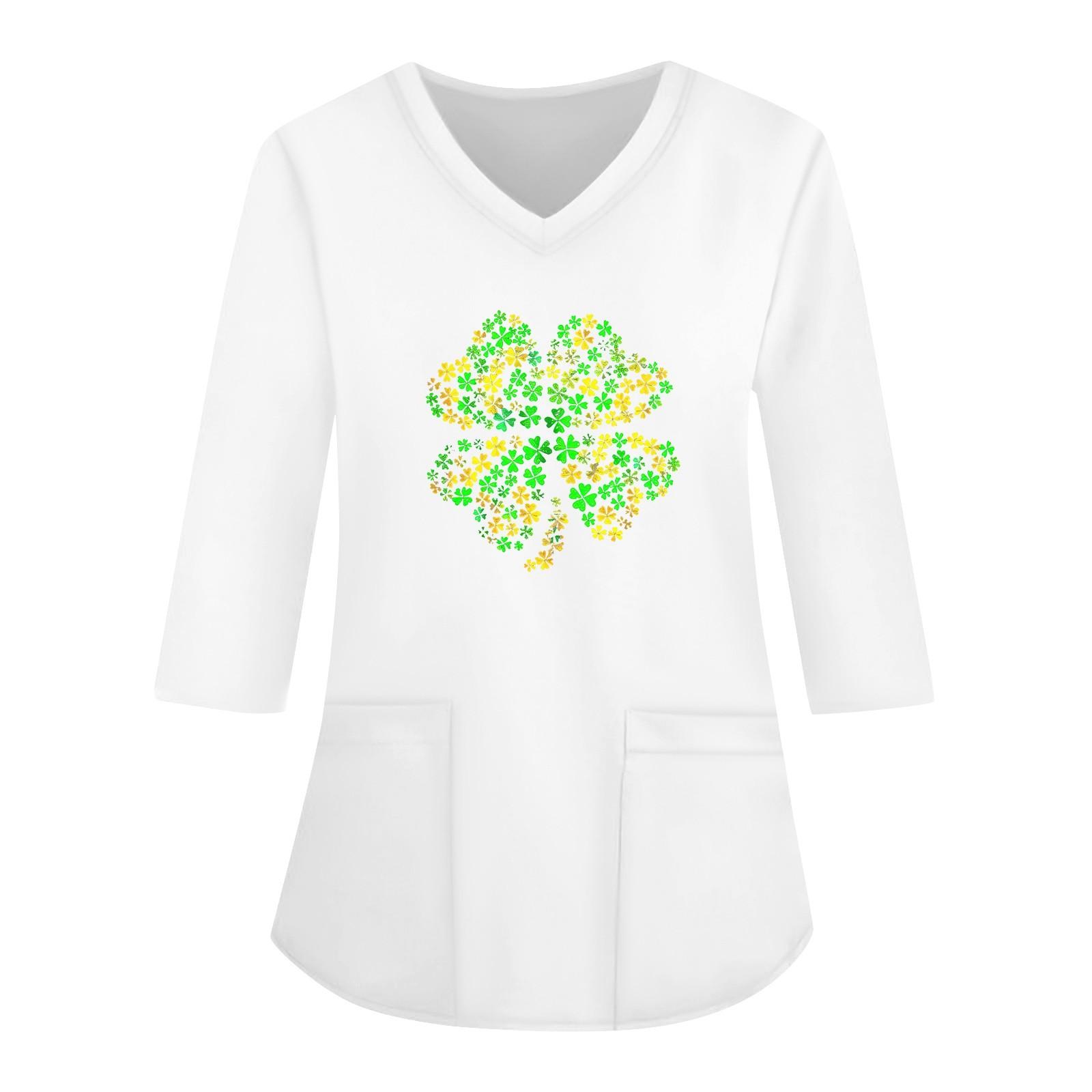 Модная женская рабочая одежда с v-образным вырезом и рукавами 3/4, свободные топы с карманами и принтом S хаки
Модная женская рабочая одежда с v-образным вырезом и рукавами 3/4, свободные топы с карманами и принтом S хаки