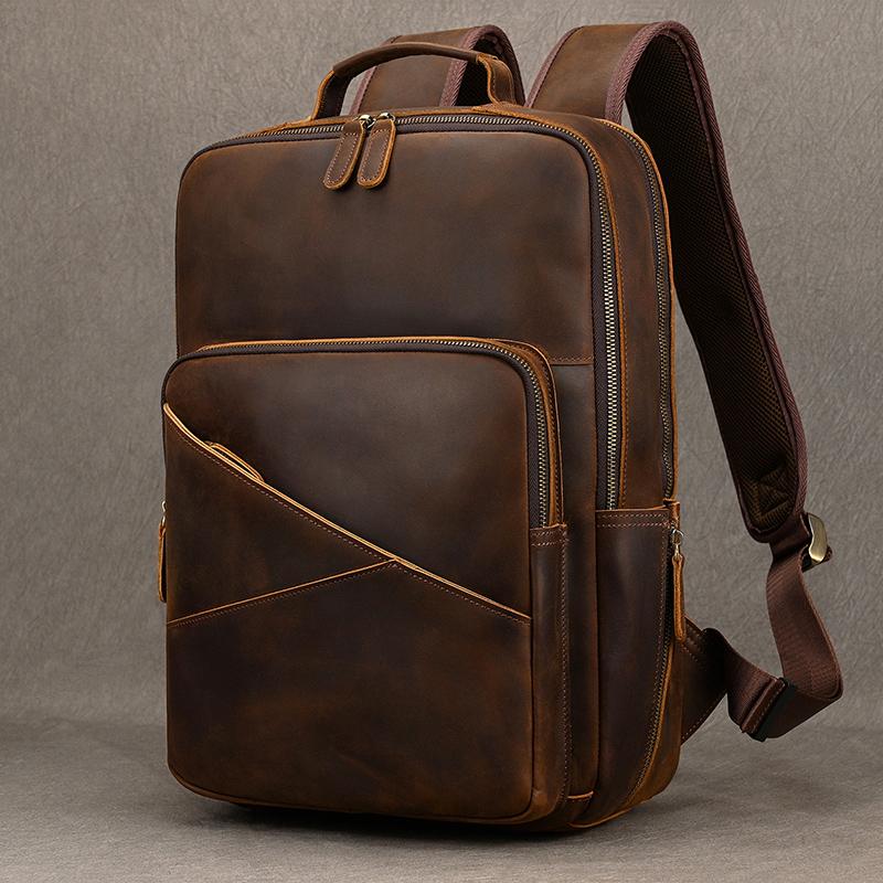 Vintage Crazy Horse Leather Backpack For Men Travelling Genuine Leather Bagpacks Cowhide School Backpack Bag Laptop Bag for Man коричневий
Vintage Crazy Horse Leather Backpack For Men Travelling Genuine Leather Bagpacks Cowhide School Backpack Bag Laptop Bag for Man коричневий