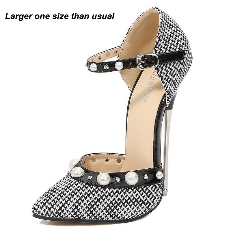 Women Ankle Strap Metal High Thin Heel Shoes Sexy Pointed Rivet Stiletto Pumps for Nightclub Party Banquet Model Catwalk Show 46 чорний
Women Ankle Strap Metal High Thin Heel Shoes Sexy Pointed Rivet Stiletto Pumps for Nightclub Party Banquet Model Catwalk Show 46 чорний
