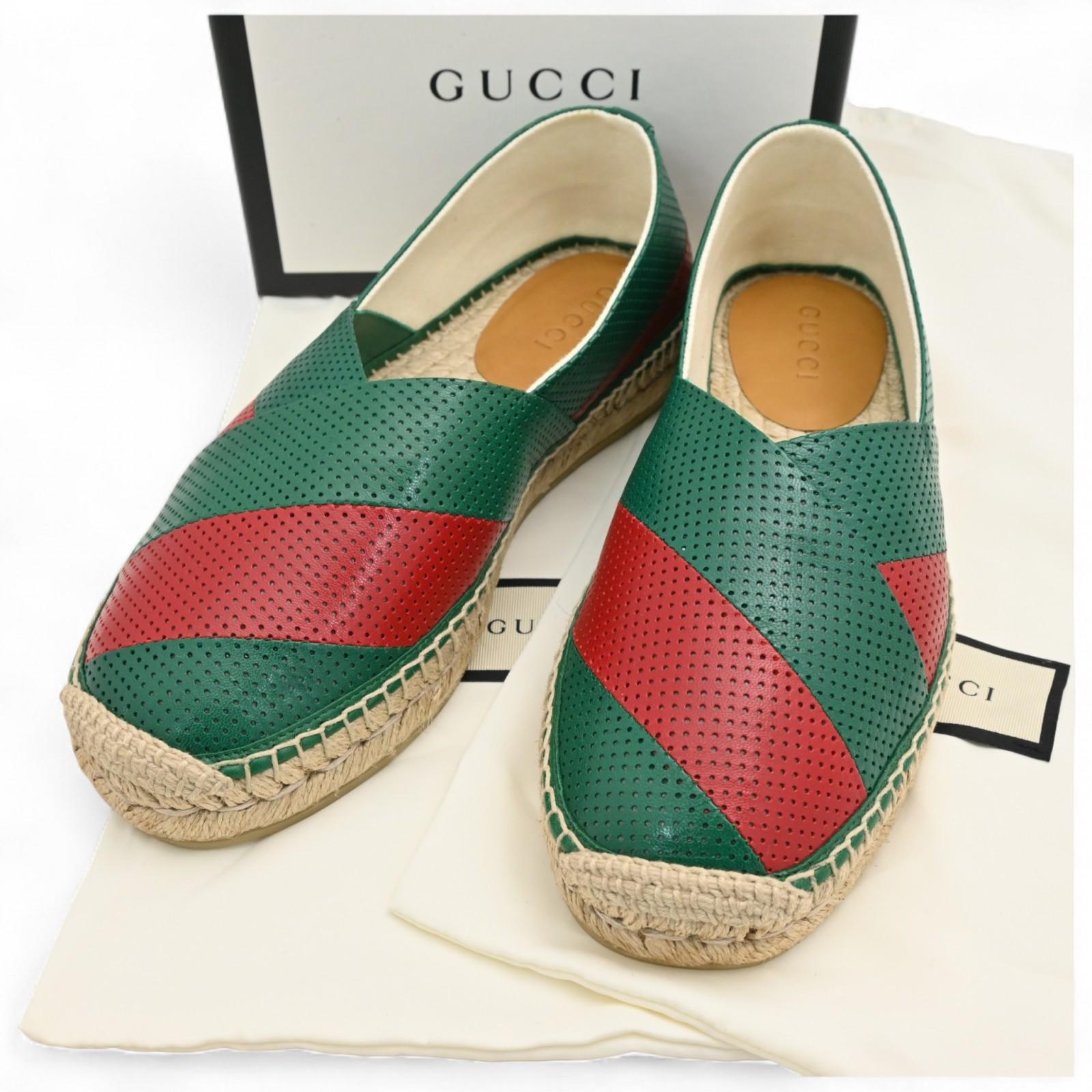 Auth GUCCI Espadrille Slip-On Leather Straw Green Red gu5723cc Used
Auth GUCCI Espadrille Slip-On Leather Straw Green Red gu5723cc Used