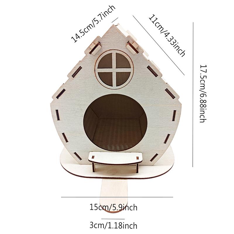 An Unfinished, Hand-assembled Hanging Birdhouse Made Of Logs, Measuring 6.5 X 5.91 X 5.12 Inches.
An Unfinished, Hand-assembled Hanging Birdhouse Made Of Logs, Measuring 6.5 X 5.91 X 5.12 Inches.