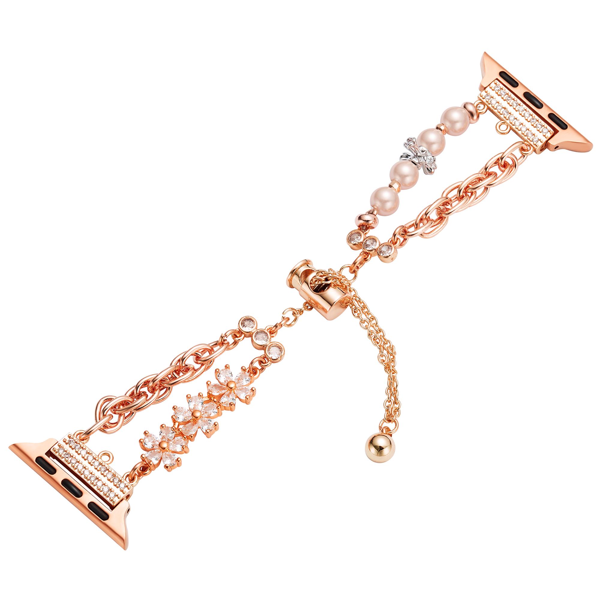 Для Apple Watch серії 10 42 мм/9 8 7 41 мм/SE (2023) SE (2022) SE 6 5 4 40мм/3 2 1 38мм Браслет з нержавіючої сталі з перламутровою квіткою Rose Gold
Для Apple Watch серії 10 42 мм/9 8 7 41 мм/SE (2023) SE (2022) SE 6 5 4 40мм/3 2 1 38мм Браслет з нержавіючої сталі з перламутровою квіткою Rose Gold