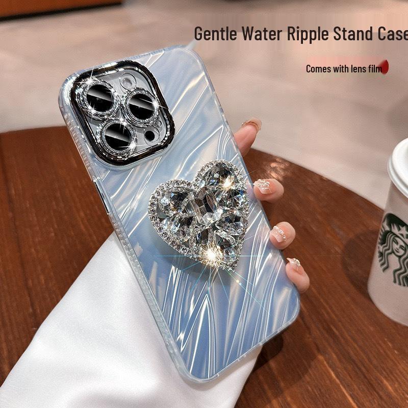 Micro-perforated Water Ripple iPhone 17 Pro Max/15 Pro Case with Rhinestone Heart (Compatible with iPhone 11/12) 14 Pro
Micro-perforated Water Ripple iPhone 17 Pro Max/15 Pro Case with Rhinestone Heart (Compatible with iPhone 11/12) 14 Pro
