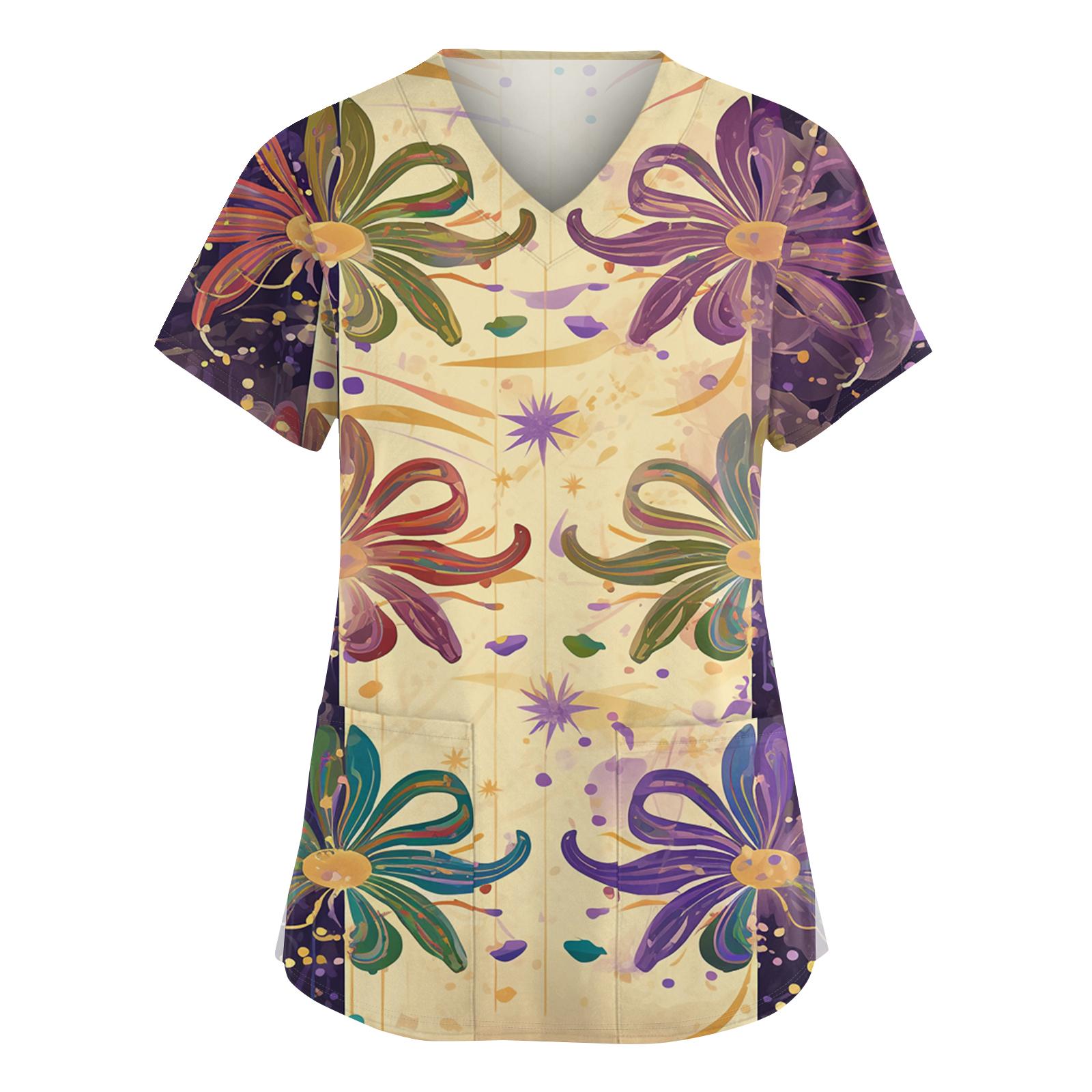 Women s Fashionable V-neck Workwear Printed Short Sleeved Pocket Side Slit Workwear Basic Pullover Top XXXL
Women s Fashionable V-neck Workwear Printed Short Sleeved Pocket Side Slit Workwear Basic Pullover Top XXXL