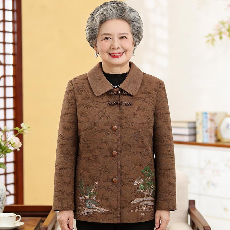 Mom s New Style Windbreaker: Spring/Autumn Dark Buckle, Middle-Aged & Elderly Women s Chinese-Inspired Jacket 2XL кофейный
Mom s New Style Windbreaker: Spring/Autumn Dark Buckle, Middle-Aged & Elderly Women s Chinese-Inspired Jacket 2XL кофейный