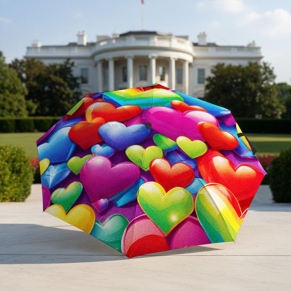1pc Automatic Umbrella with Colorful Hearts Canopy & Automatic Opening/Closing - Portable Collapsible Umbrella Suitable for &,
1pc Automatic Umbrella with Colorful Hearts Canopy & Automatic Opening/Closing - Portable Collapsible Umbrella Suitable for &,