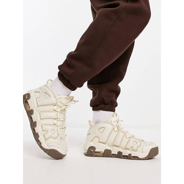 Кроссовки Nike Air More Uptempo кремового и золотого цвета с резиновой подошвой
Кроссовки Nike Air More Uptempo кремового и золотого цвета с резиновой подошвой