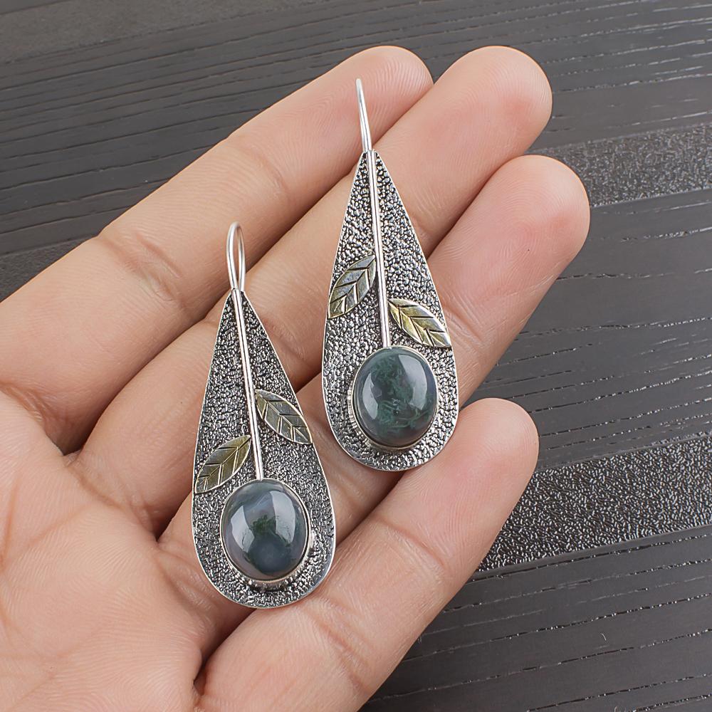 Moss Agate 925 Solid Sterling Silver Earrings, Handmade Gemstone Earrings Jewelry, Gifts For Wife Brand New Earrings 2.00 Inches зелений
Moss Agate 925 Solid Sterling Silver Earrings, Handmade Gemstone Earrings Jewelry, Gifts For Wife Brand New Earrings 2.00 Inches зелений