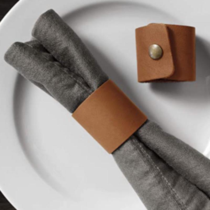 Korean Style PU Leather Napkin Ring - Light Luxury Tabletop Clip/Buckle коричневий
Korean Style PU Leather Napkin Ring - Light Luxury Tabletop Clip/Buckle коричневий