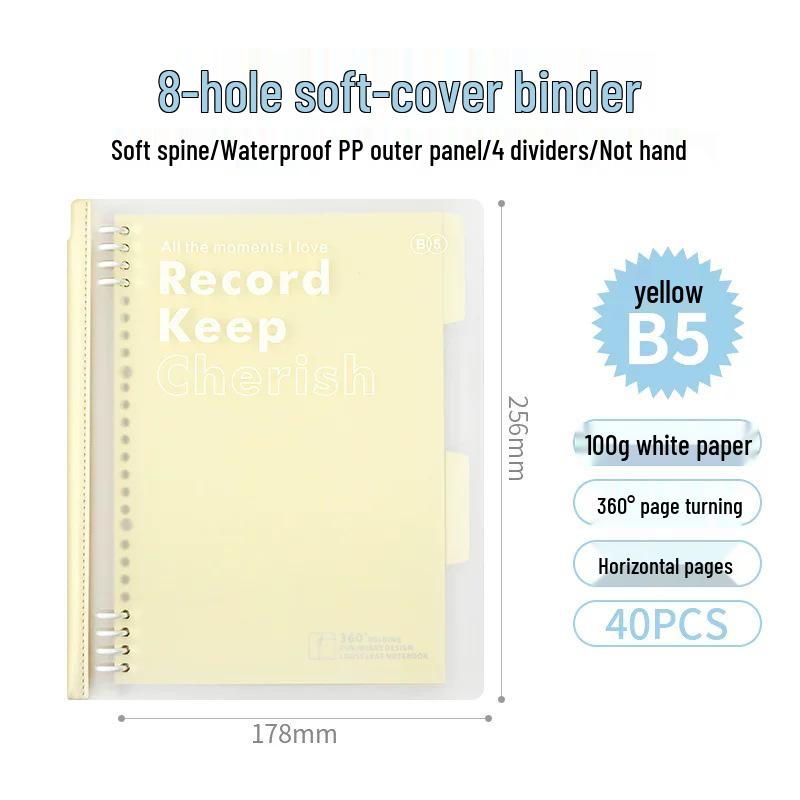 Xitong B5 Spiral Notebook with Detachable Soft Cover for Junior High Students B5/16K
Xitong B5 Spiral Notebook with Detachable Soft Cover for Junior High Students B5/16K