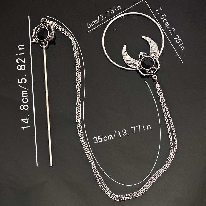 Vintage Crescent Moon Viking Witch Staff Hair Stick Jewelry Headpiece Ornament For Women Cosplay Party Accessory серебряный
Vintage Crescent Moon Viking Witch Staff Hair Stick Jewelry Headpiece Ornament For Women Cosplay Party Accessory серебряный