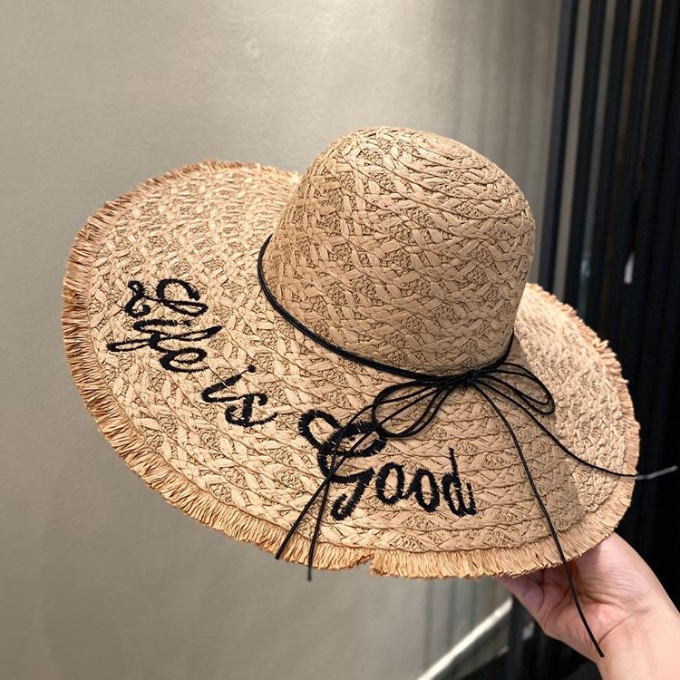 Summer new big brim embroidered hat women s straw woven tassel strap straw hat outdoor sun protection travel sun hat One Size
Summer new big brim embroidered hat women s straw woven tassel strap straw hat outdoor sun protection travel sun hat One Size