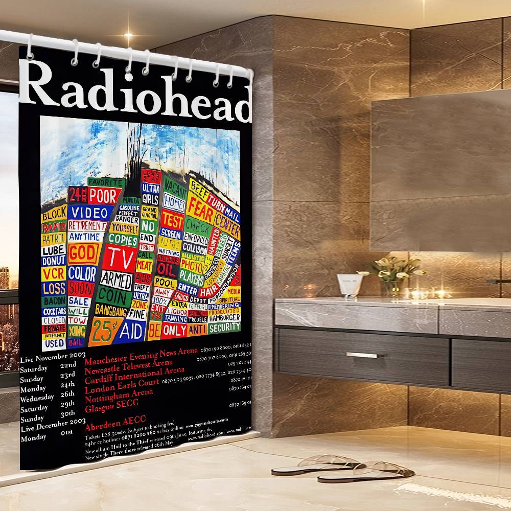 Rock Band Radioheads Waterproof Fabric Shower Curtain Bathroom Decoration Curtain Home Hawaiian Style Shower Curtain W60H190(CM)-1 Pcs
Rock Band Radioheads Waterproof Fabric Shower Curtain Bathroom Decoration Curtain Home Hawaiian Style Shower Curtain W60H190(CM)-1 Pcs