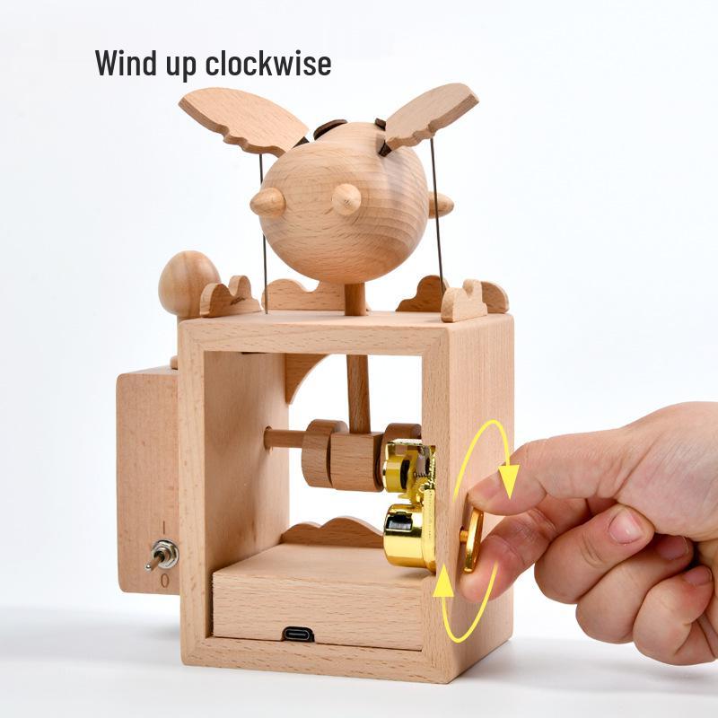 Beechwood Flying Pig Hand-Crank Music Box - Rotating Ornament and Children s Wooden Birthday Gift
Beechwood Flying Pig Hand-Crank Music Box - Rotating Ornament and Children s Wooden Birthday Gift