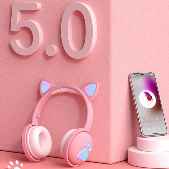 Гарнитура с кошачьими ушками, Bluetooth-совместимые наушники, складные игровые беспроводные наушники со светодиодной подсветкой
Гарнитура с кошачьими ушками, Bluetooth-совместимые наушники, складные игровые беспроводные наушники со светодиодной подсветкой