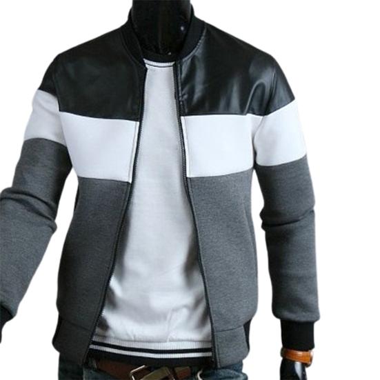 Men Jacket Oblique Pockets Handsome Stand-up Collar Three-color Contrast Splicing Autumn Coat for Outdoor 3XL темно-сірий
Men Jacket Oblique Pockets Handsome Stand-up Collar Three-color Contrast Splicing Autumn Coat for Outdoor 3XL темно-сірий
