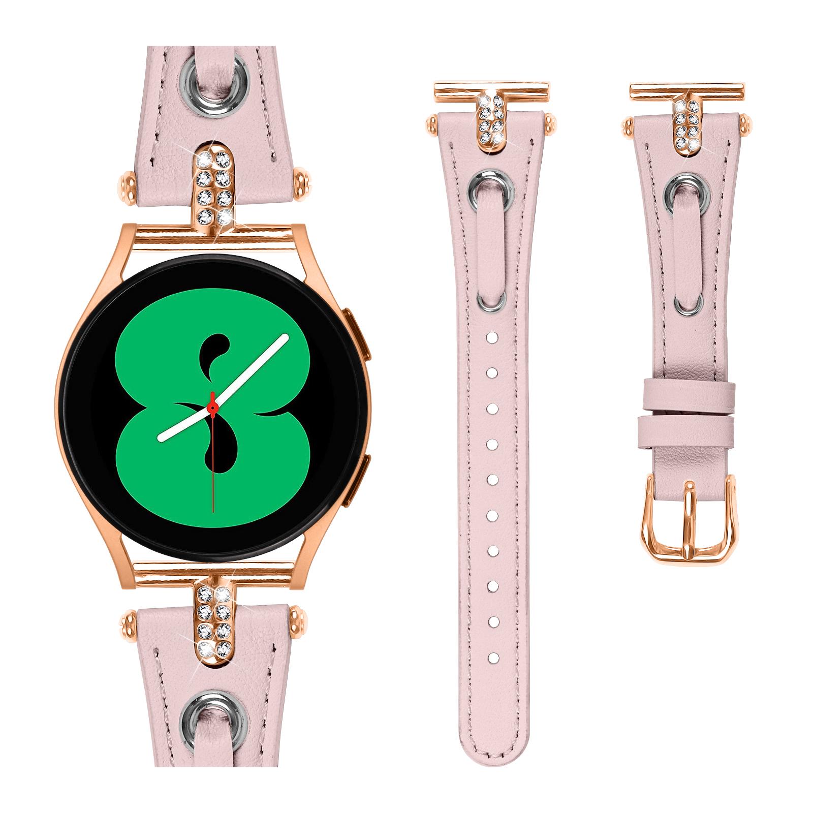 For Samsung Galaxy Watch 5 Pro/Watch 5/Watch FE 40mm/Watch4/Watch4 Classic Genuine Cow Leather Strap (Rose Gold Buckle) Pink
For Samsung Galaxy Watch 5 Pro/Watch 5/Watch FE 40mm/Watch4/Watch4 Classic Genuine Cow Leather Strap (Rose Gold Buckle) Pink