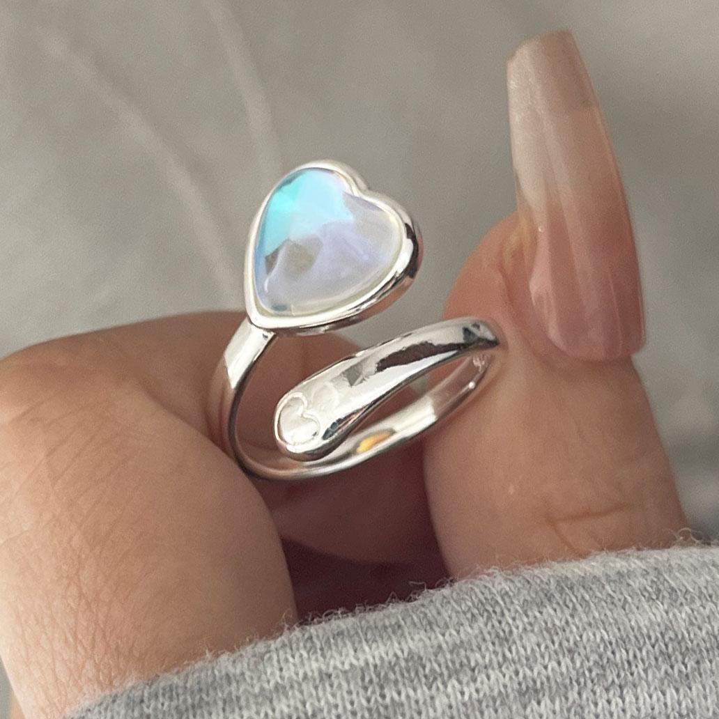 925 Sterling Silver Rings For Women Geometric Fine Jewelry Finger Adjustable Simple Blue Heart CZ Ring For Party Birthday Gift resizable
925 Sterling Silver Rings For Women Geometric Fine Jewelry Finger Adjustable Simple Blue Heart CZ Ring For Party Birthday Gift resizable