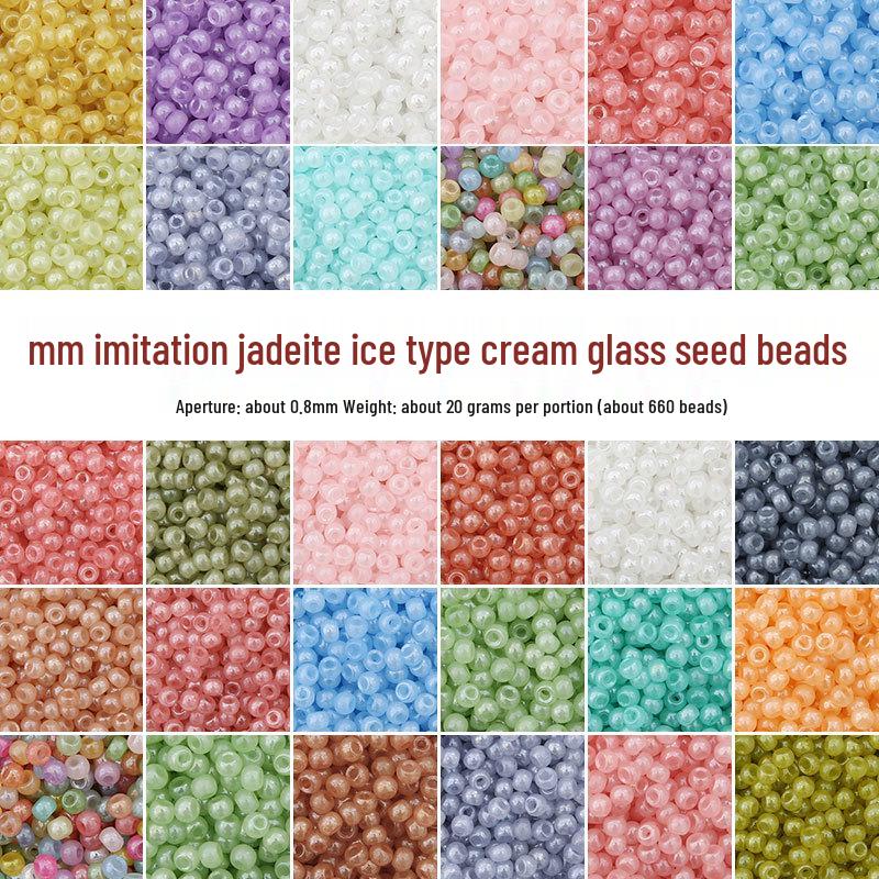 Imitation Jade Cream Millet Beads for Handmade DIY Jewelry and Accessories 20g/package, approx. 660 beads
Imitation Jade Cream Millet Beads for Handmade DIY Jewelry and Accessories 20g/package, approx. 660 beads