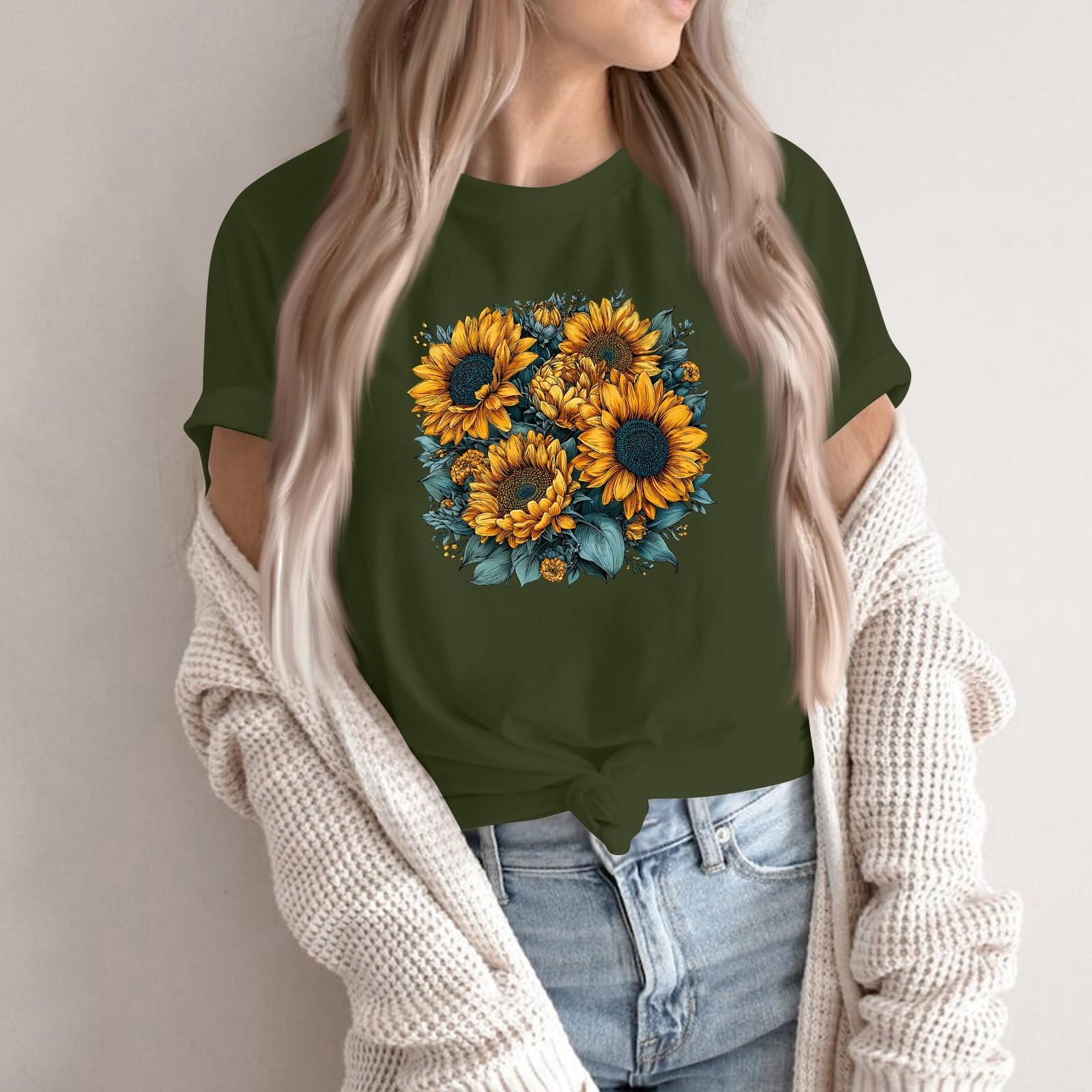 Women s Fashion Casual Printed Round Neck Short Sleeved Pullover T-Shirt Top XL
Women s Fashion Casual Printed Round Neck Short Sleeved Pullover T-Shirt Top XL