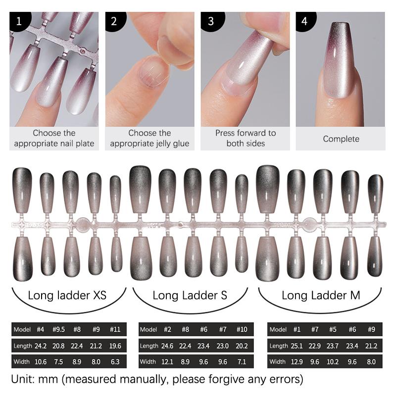 30Pcs Fake Nails French Style Gradient Cat Eyes Press On Full Cover Artificial Three Sizes Available False Nails Nail Enthusias 20
30Pcs Fake Nails French Style Gradient Cat Eyes Press On Full Cover Artificial Three Sizes Available False Nails Nail Enthusias 20