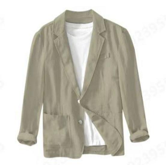 Чоловічий повсякденний бавовняно-лляний однотонний піджак L
Чоловічий повсякденний бавовняно-лляний однотонний піджак L