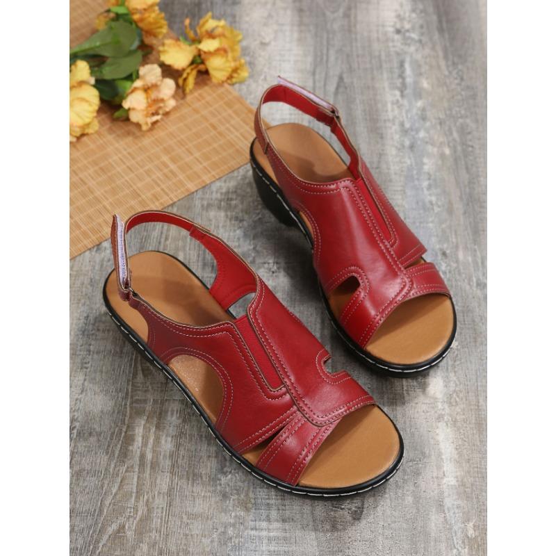 Sandals women s Velcro stitching hollow thick heel summer new open-toed casual sandals 43 красный
Sandals women s Velcro stitching hollow thick heel summer new open-toed casual sandals 43 красный