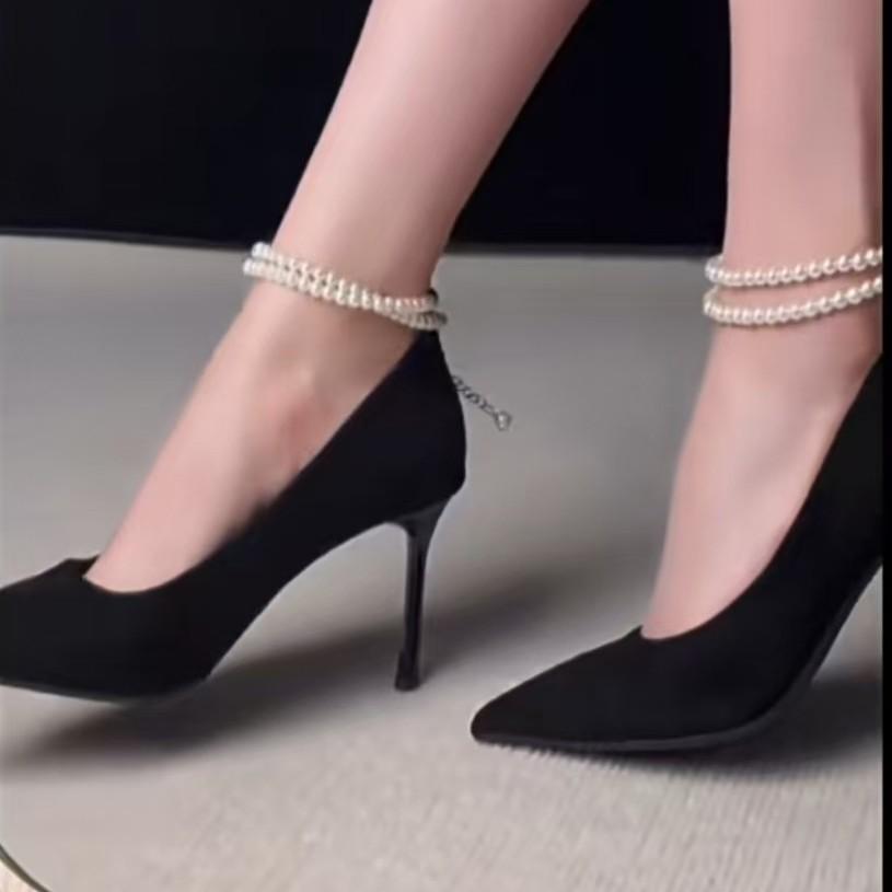 2025 new high heels women s pointed pearl anklet feeling single shoes are not tired of feet with stiletto black is beautiful 34
2025 new high heels women s pointed pearl anklet feeling single shoes are not tired of feet with stiletto black is beautiful 34