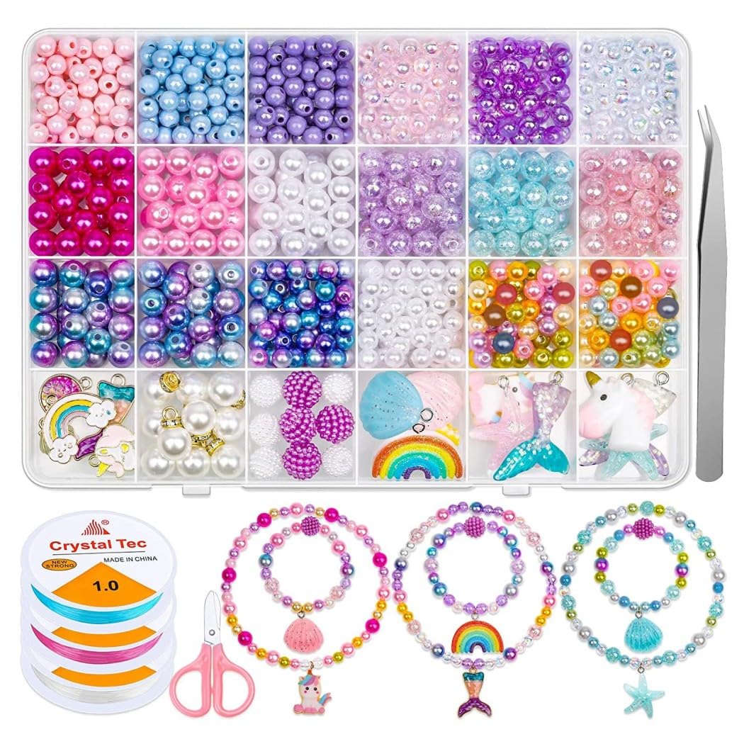 HappyHome Pearl Beads Handicraft Charm Set Accessories Parts 8mm 6mm Acrylic Bullets Round Blue Pink 743 Pieces DIY Threading Bullets Handmade Accessories
HappyHome Pearl Beads Handicraft Charm Set Accessories Parts 8mm 6mm Acrylic Bullets Round Blue Pink 743 Pieces DIY Threading Bullets Handmade Accessories