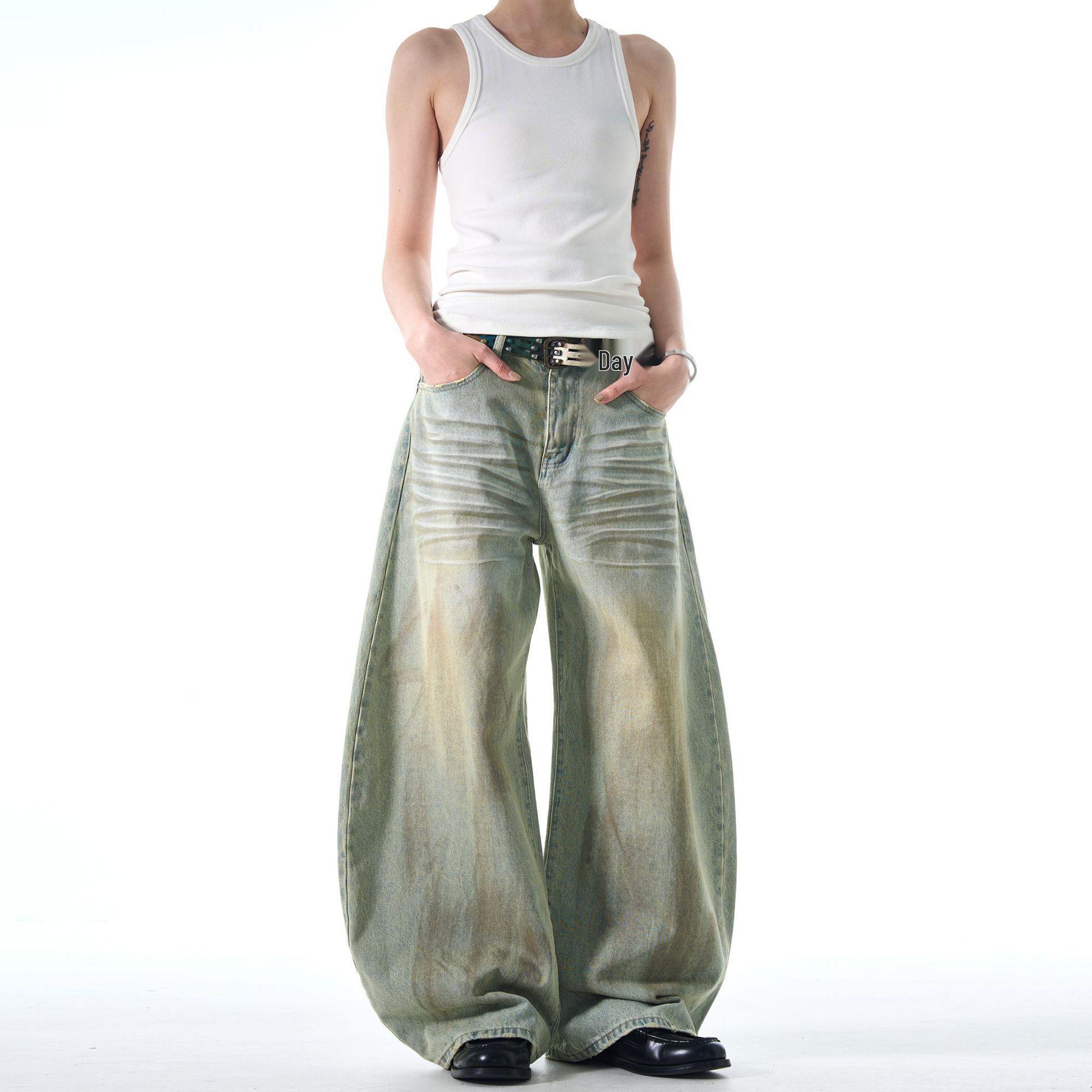 Ретро Американские Джинсы-Коса: Унисекс Свободный Крой, Потертый и Расписанный Спреем, Панк Широкие Штанины M
Ретро Американские Джинсы-Коса: Унисекс Свободный Крой, Потертый и Расписанный Спреем, Панк Широкие Штанины M