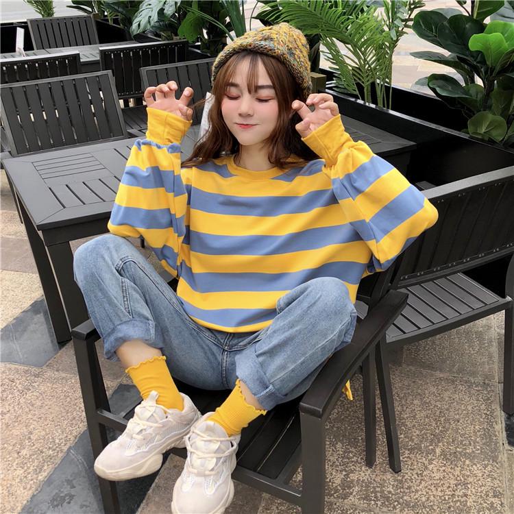 2022 Autumn Korean Style Striped Split Thin Round Neck Sweater for Women - Long Sleeve Loose Fit L синій/фіолетовий
2022 Autumn Korean Style Striped Split Thin Round Neck Sweater for Women - Long Sleeve Loose Fit L синій/фіолетовий