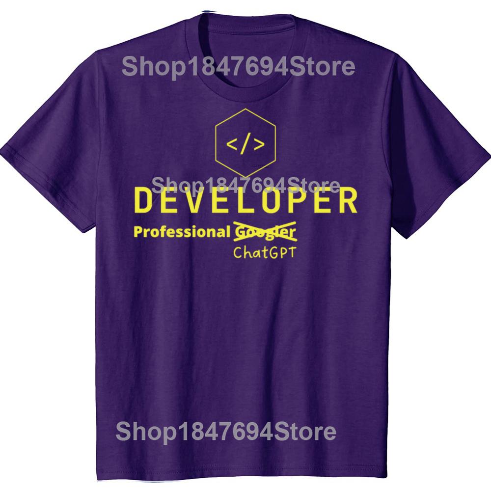 Funny ChatGPT Developer Classic Graphic 100% Cotton T-shirt Men Women s Fashion Casual Tshirt Loose Oversized Streetwear T Shirt 4XL
Funny ChatGPT Developer Classic Graphic 100% Cotton T-shirt Men Women s Fashion Casual Tshirt Loose Oversized Streetwear T Shirt 4XL