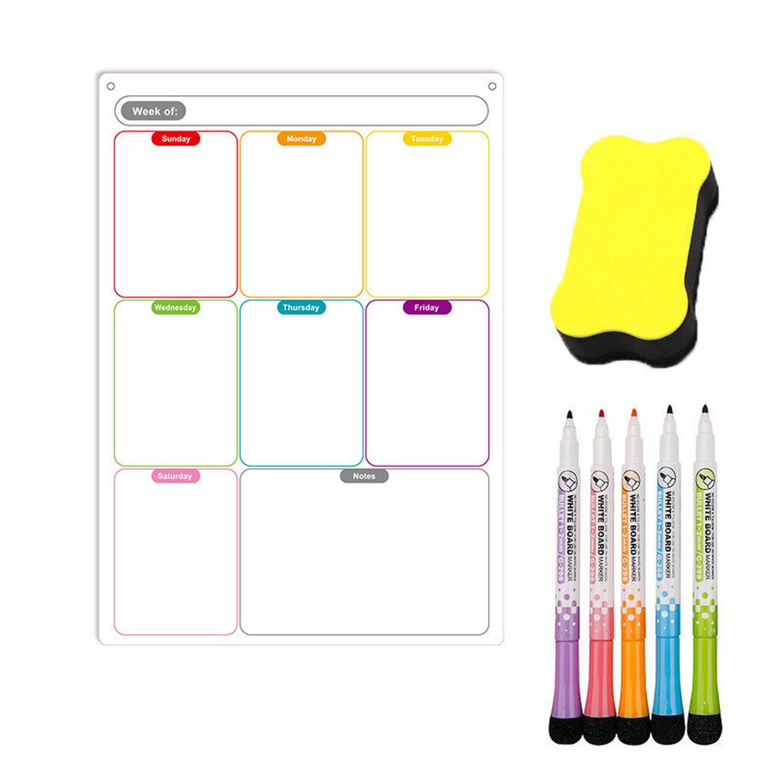 Magnetic Fridge Organizer Set - Reusable Monthly/Weekly Planner Sticker + Memo Board Calendar & Note Kit for Home 3ml One Size
Magnetic Fridge Organizer Set - Reusable Monthly/Weekly Planner Sticker + Memo Board Calendar & Note Kit for Home 3ml One Size