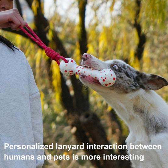 Interactive Pets Chew Toy Dumbbell Dog Toy Wear-resistant Rope Ball with Reflective Strips Dental Care Dog Toy 1pc червоний
Interactive Pets Chew Toy Dumbbell Dog Toy Wear-resistant Rope Ball with Reflective Strips Dental Care Dog Toy 1pc червоний