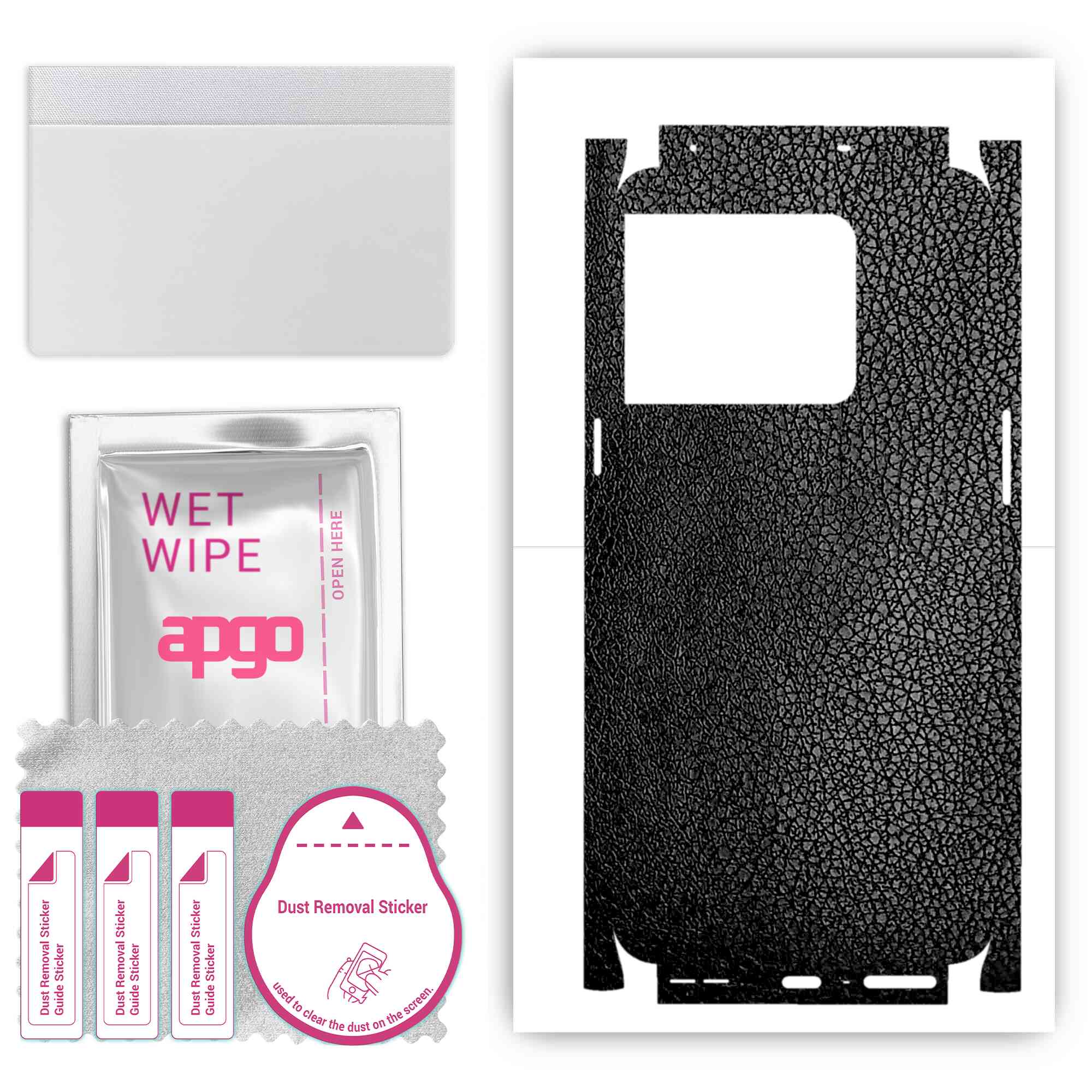 Apgo Protective Skin Sticker for the back+sides compatible with OnePlus 10T, Full Wrap Film, Foil, Vinyl - Pattern Black Leather
Apgo Protective Skin Sticker for the back+sides compatible with OnePlus 10T, Full Wrap Film, Foil, Vinyl - Pattern Black Leather