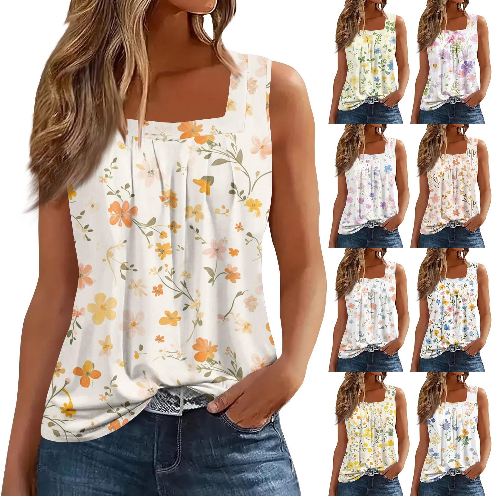 Women s Fashion Casual Pleated Square Collar Sleeveless Vest Print Summer T-shirt L бежевий
Women s Fashion Casual Pleated Square Collar Sleeveless Vest Print Summer T-shirt L бежевий