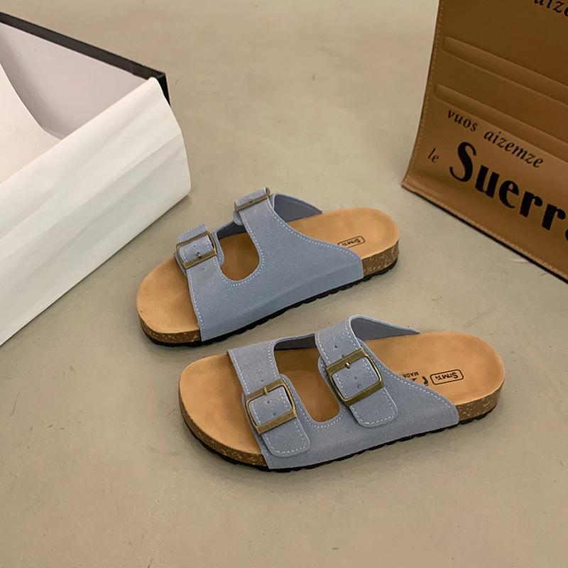 Super version~ Soft leather retro cork bottom thick bottom buckle with Boken slippers women s sandals 35 синий
Super version~ Soft leather retro cork bottom thick bottom buckle with Boken slippers women s sandals 35 синий