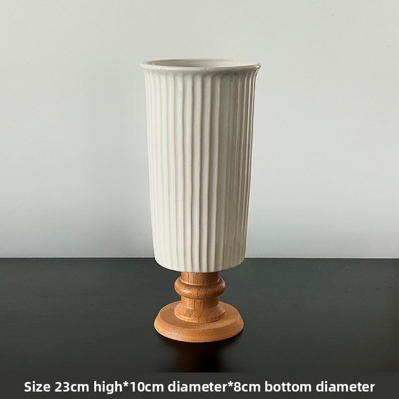 1PC French relief white creative ceramic wooden vase for living room, home and hotel decoration
1PC French relief white creative ceramic wooden vase for living room, home and hotel decoration