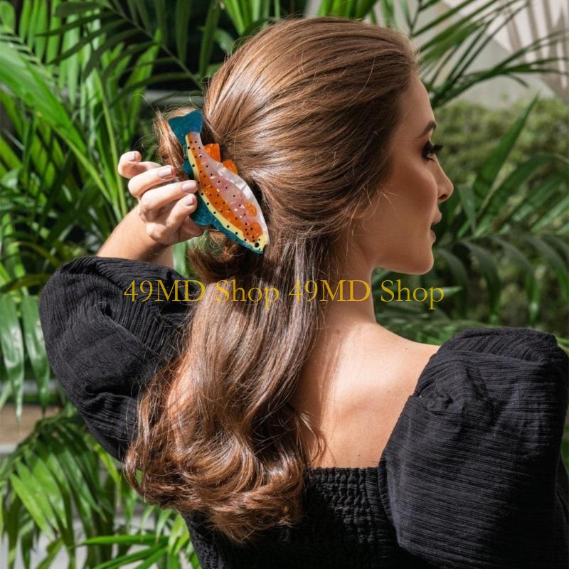 49MD Popular Fish Hair Claw Strong Secure Hair Clip with NonSlip and Colorful Designs for Female Girl Everyday Use CN
49MD Popular Fish Hair Claw Strong Secure Hair Clip with NonSlip and Colorful Designs for Female Girl Everyday Use CN