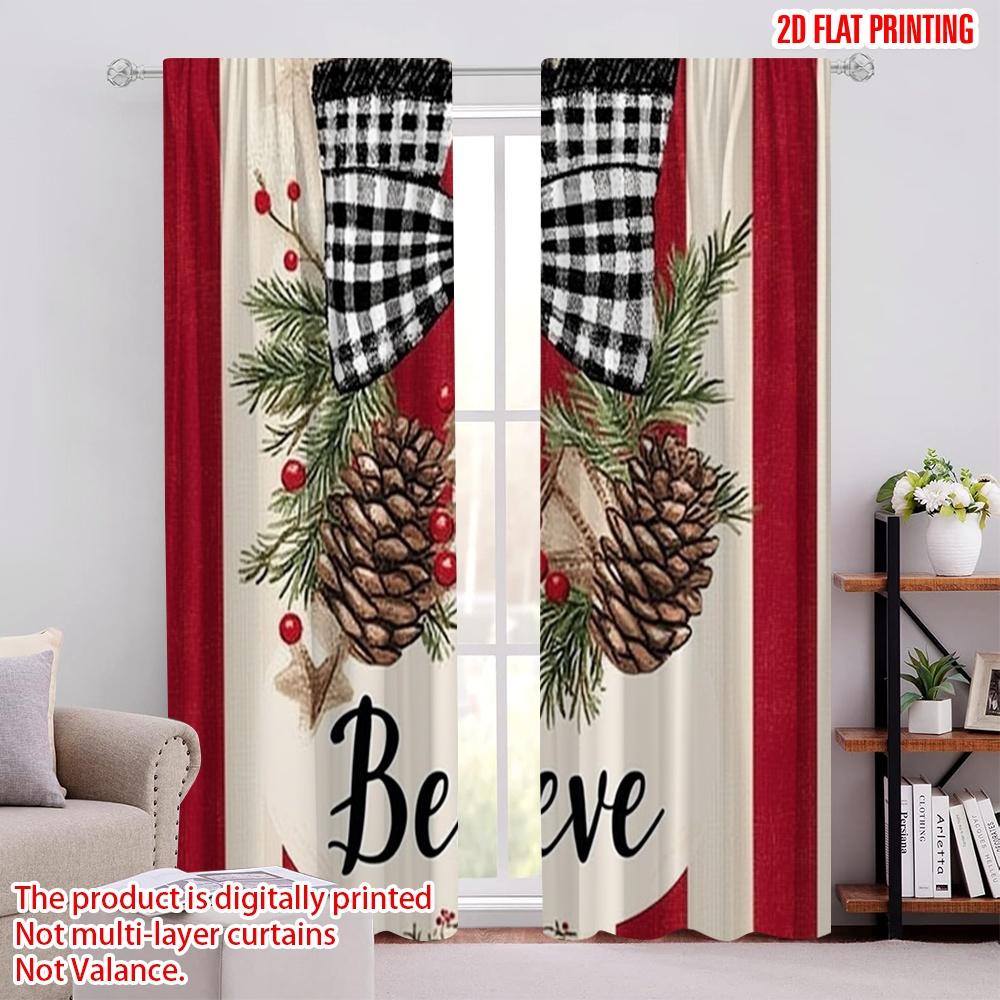 Set Of 2 Flat Printing Saint Patrick Party Window Curtains Christmas Stocking Believe Red Holiday Fabric Without Curtain Polyester W100*H70(CM)-Grommet top&1PCS
Set Of 2 Flat Printing Saint Patrick Party Window Curtains Christmas Stocking Believe Red Holiday Fabric Without Curtain Polyester W100*H70(CM)-Grommet top&1PCS